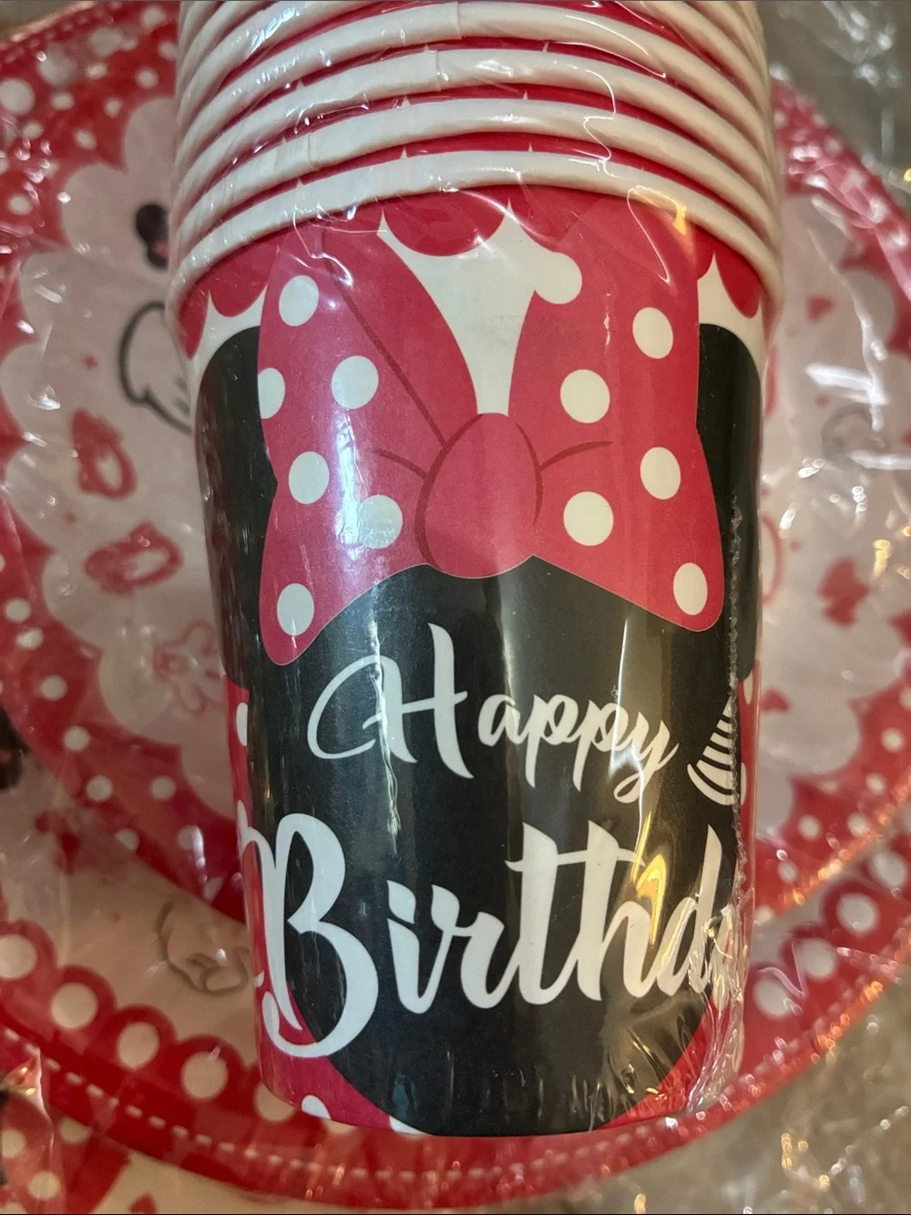 🐾 Minnie Mouse Red Party Tableware Set - Birthday Plates, Cups & Napkins